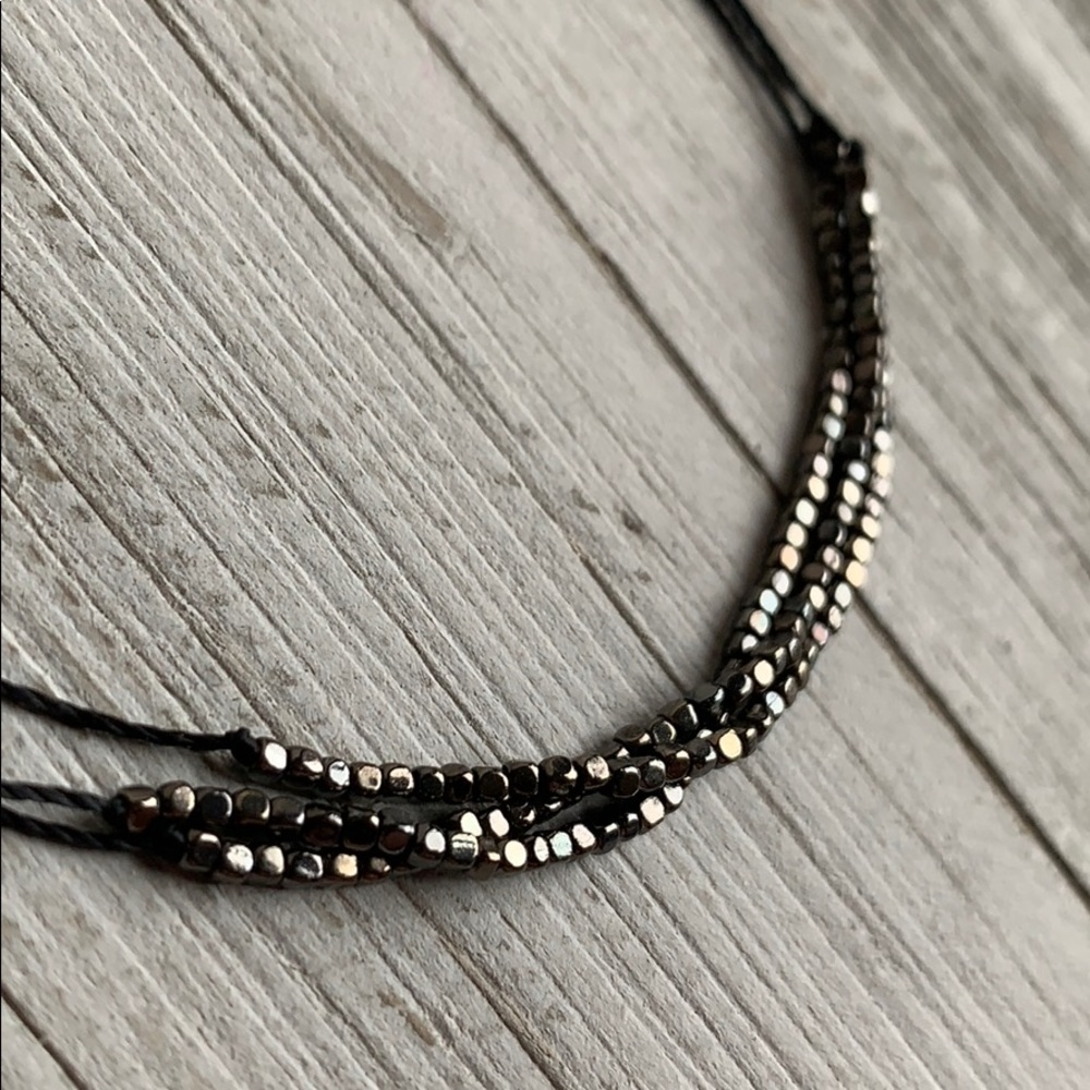 Sparkly Black Gunmetal Slider Bracelet NEW - Picture 2 of 6